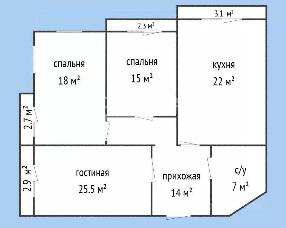 3-к кв. Дагестан, Махачкала ул. Хаджи Булача, 17Б (112.5 м) - Фото 2