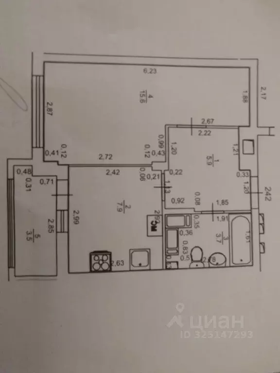 1-к кв. Нижегородская область, Дзержинск Советская ул., 10Л (33.1 м) - Фото 2