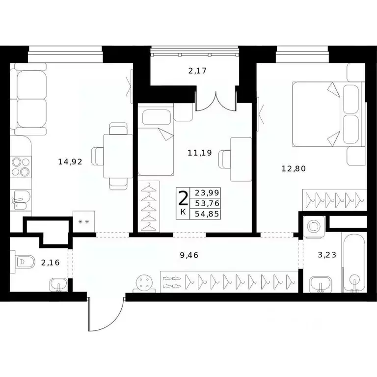 2-к кв. Нижегородская область, Нижний Новгород Ленгородок мкр, Мед ... - Фото 1