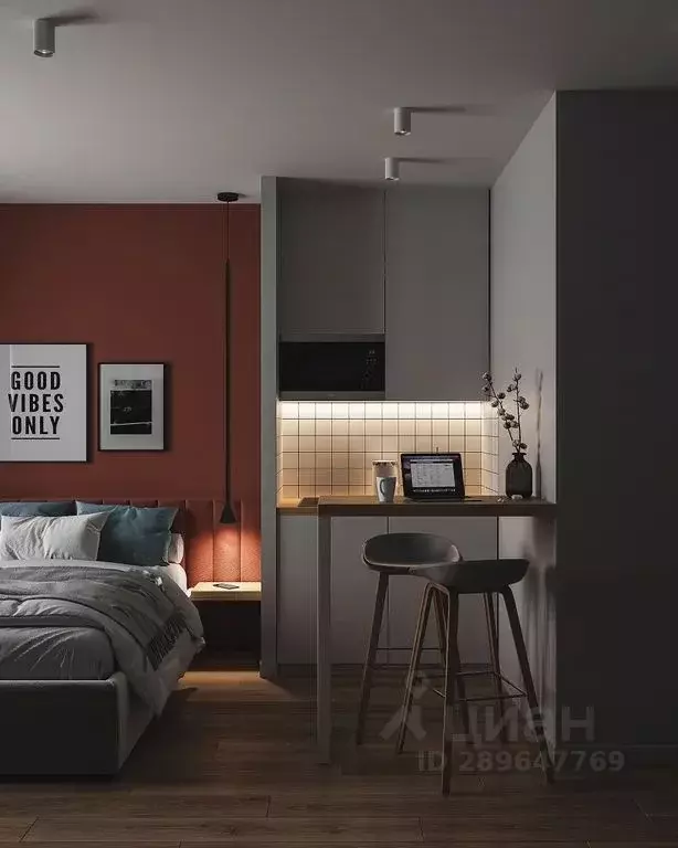 Студия Санкт-Петербург ул. Парфеновская, 14к1 (21.0 м) - Фото 1