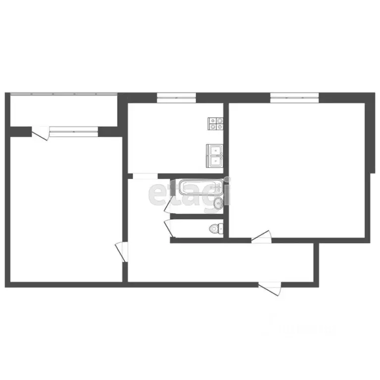2-к кв. Мордовия, Саранск ул. Воинова, 14 (49.0 м) - Фото 1