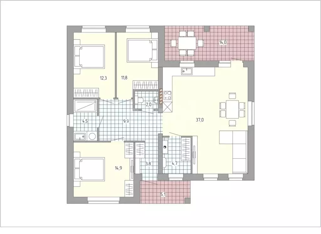 Дом в Завьяловский район, деревня Старый Чультем, Рябиновая улица (120 ... - Фото 1
