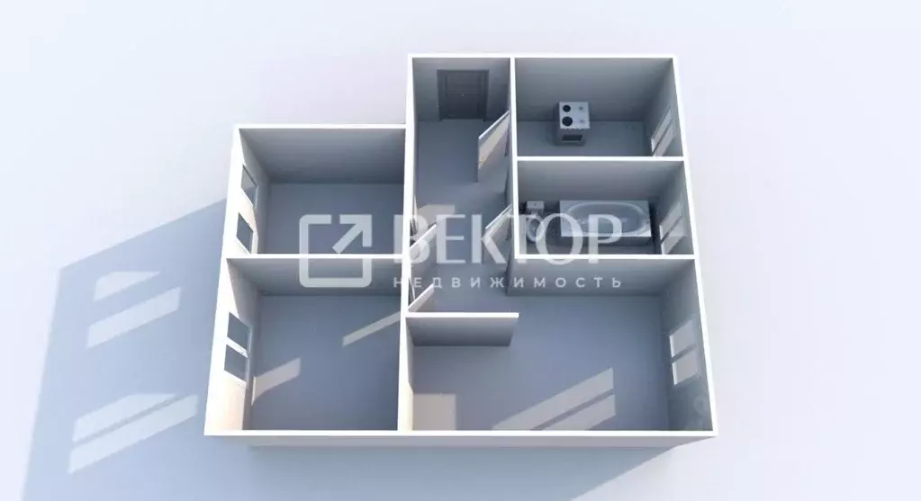3-к кв. Костромская область, Кострома Петрковский бул., 4 (76.0 м) - Фото 1