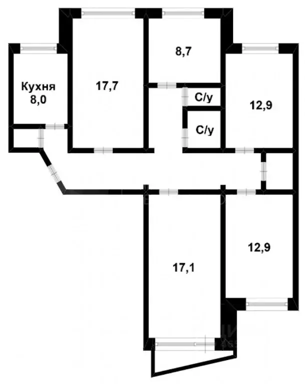 4-к кв. Тюменская область, Тюмень ул. Демьяна Бедного, 98к3 (109.9 м) - Фото 2