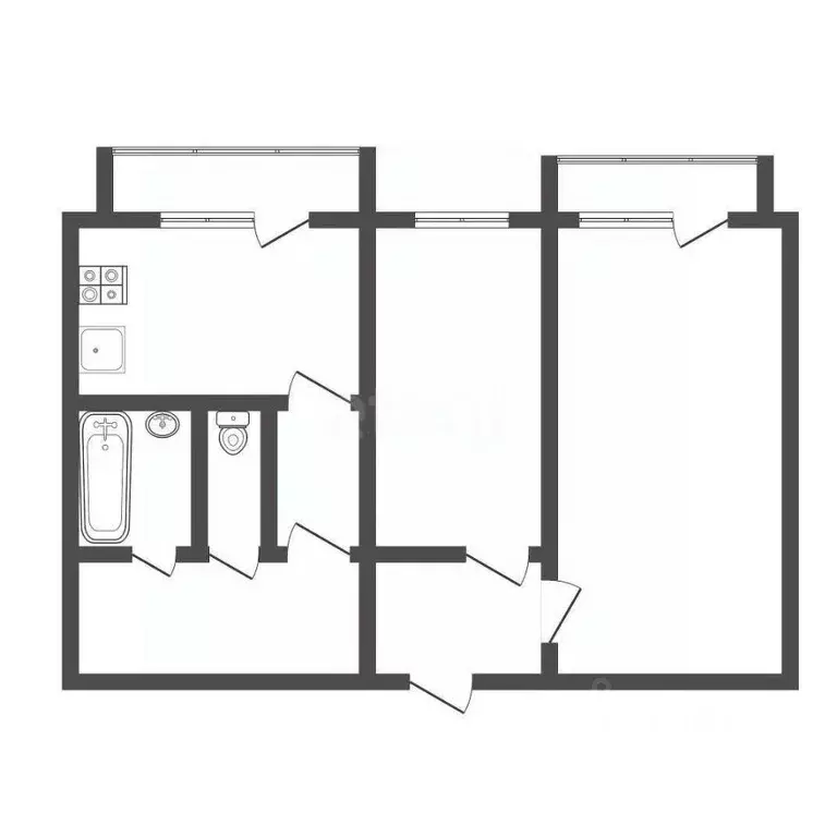 2-к кв. Тульская область, Тула городской округ, с. Слободка 9 (48.8 м) - Фото 2