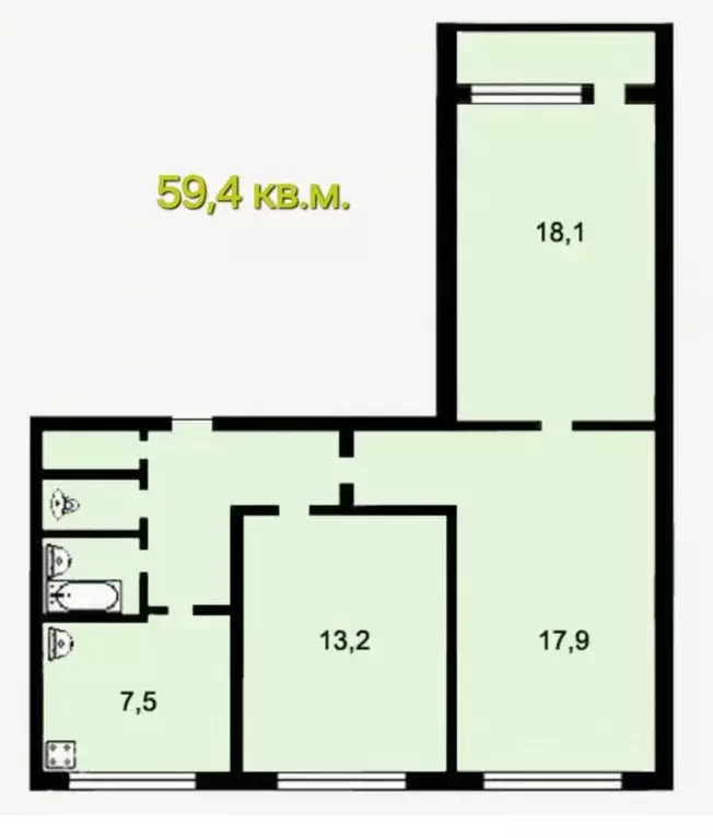 3-к кв. Алтайский край, Барнаул ул. Попова, 56 (59.4 м) - Фото 0