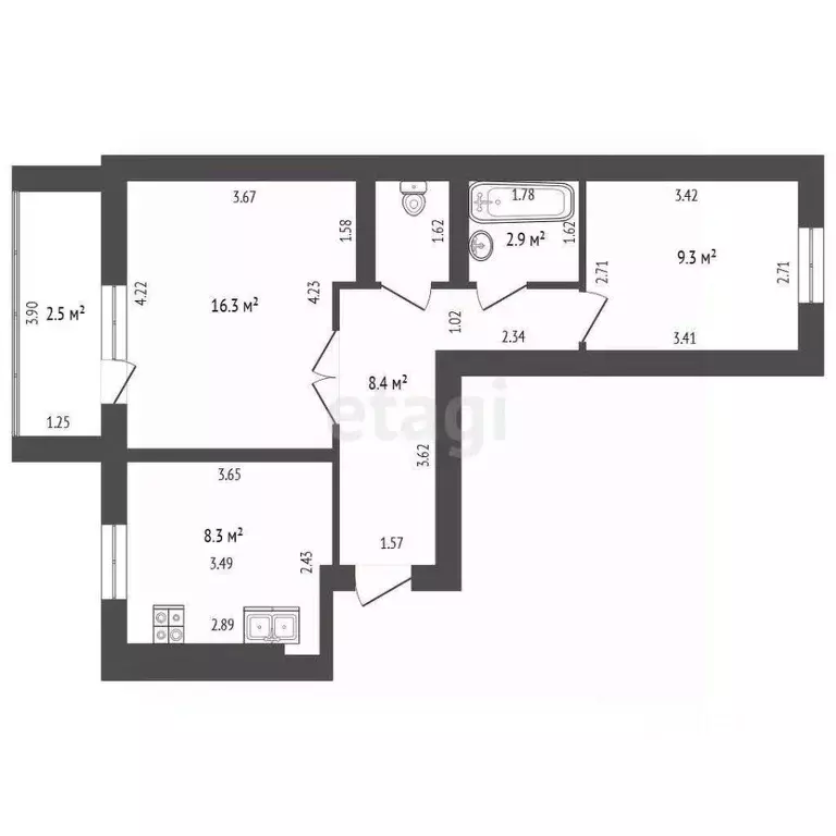 2-к кв. Марий Эл, Йошкар-Ола Кирпичная ул., 3А (49.4 м) - Фото 2