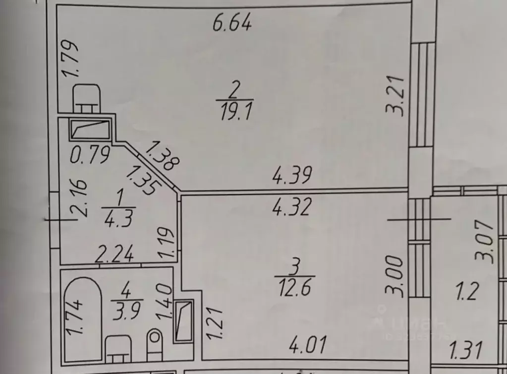 1-к кв. Санкт-Петербург 2-й Предпортовый проезд, 6 (39.9 м) - Фото 2
