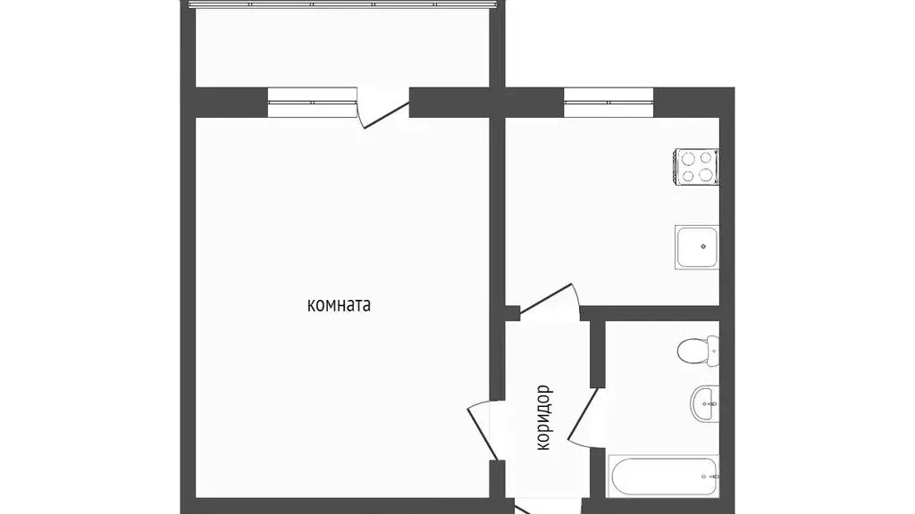 1-комнатная квартира: Улан-Удэ, 111-й микрорайон, 14А (32 м) - Фото 1