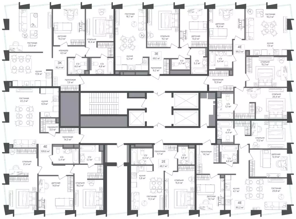 2-к кв. Москва Петровский Парк 2 жилой комплекс (69.1 м) - Фото 1