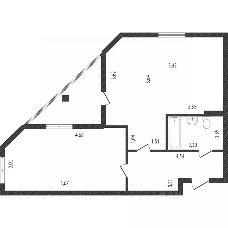 2-к кв. Бурятия, Улан-Удэ 105-й мкр, 28 (50.0 м) - Фото 1