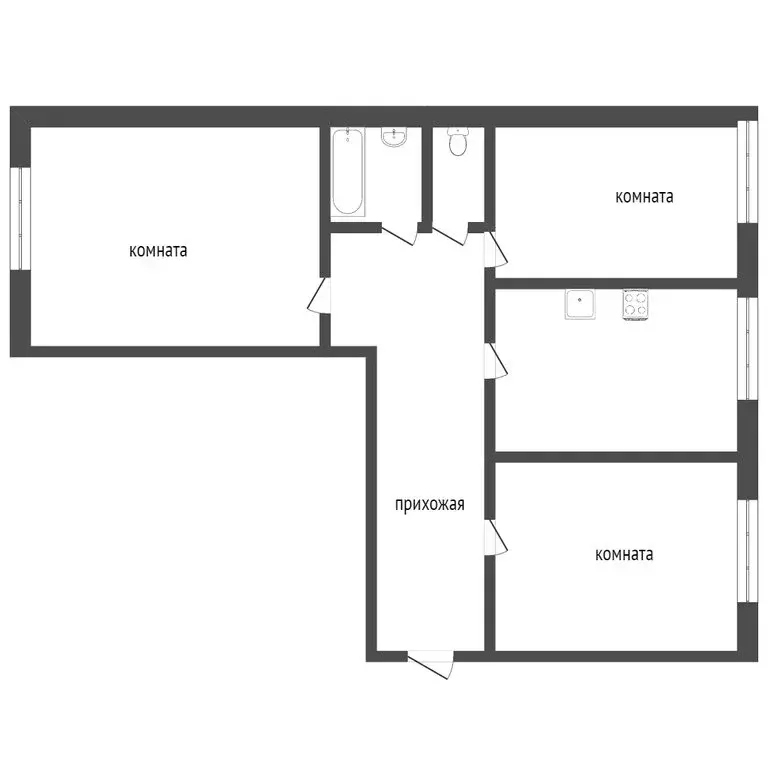 3-комнатная квартира: Ярославль, улица Стачек, 55 (86.5 м) - Фото 1