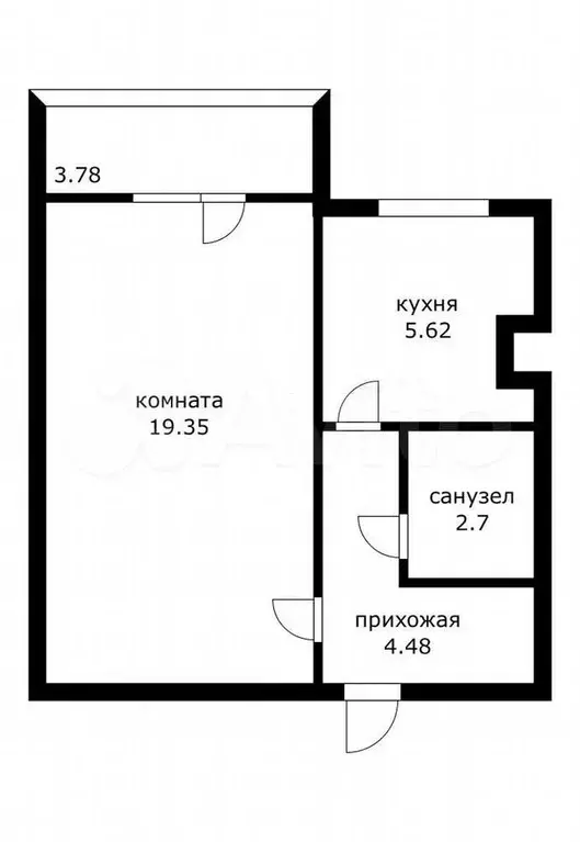 1-к. квартира, 33 м, 8/12 эт. - Фото 0