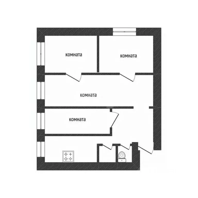 4-к кв. Ленинградская область, Волхов Авиационная ул., 40 (62.9 м) - Фото 2