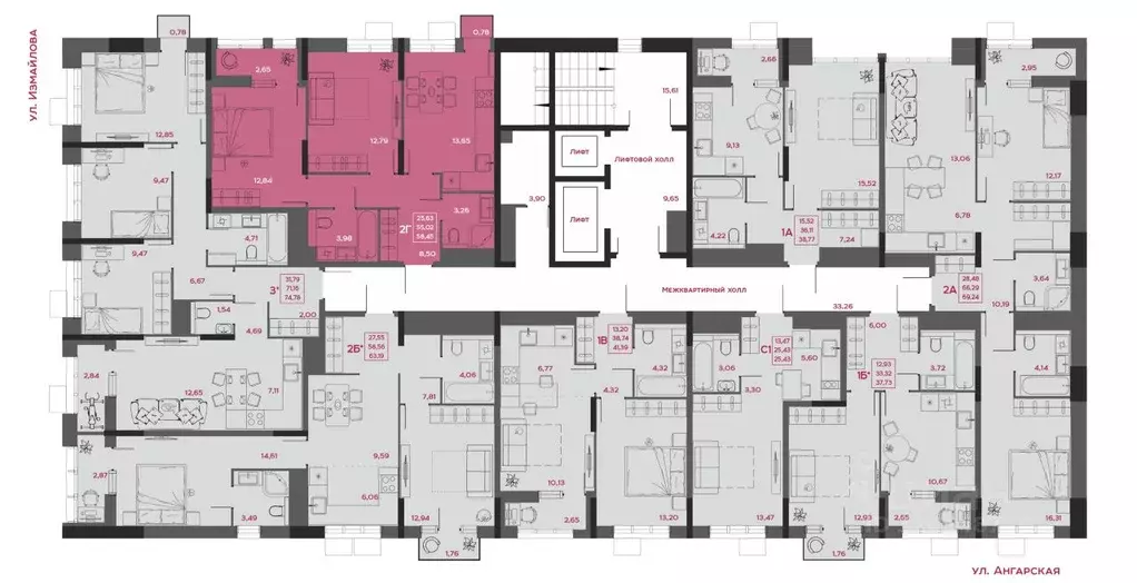 2-к кв. Пензенская область, Пенза Форт жилой комплекс (58.45 м) - Фото 2