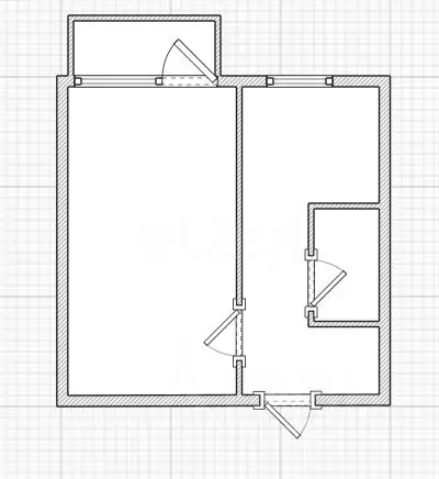 1-к кв. Костромская область, Галич Школьная ул., 6 (33.51 м) - Фото 2