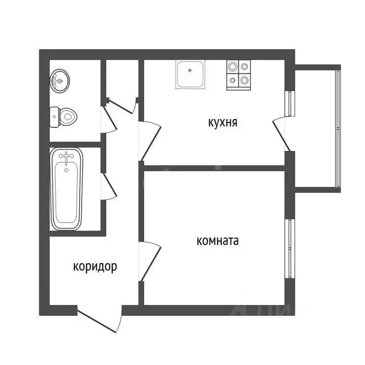 1-к кв. Воронежская область, Воронеж бул. Победы, 49 (46.4 м) - Фото 2