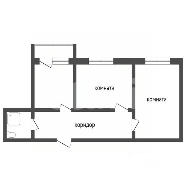 2-к кв. Тюменская область, Тобольск 9-й мкр, 3А (42.0 м) - Фото 2
