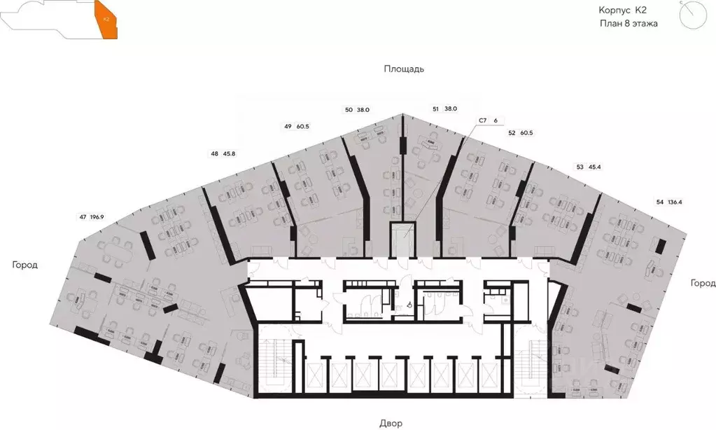 Офис в Москва Ярцевская ул., 21с2 (61 м) - Фото 2