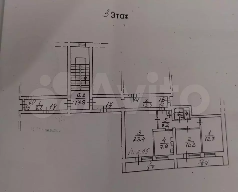 3-к. квартира, 72 м, 3/5 эт. - Фото 1