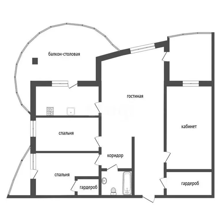 3-комнатная квартира: Тюмень, улица Федюнинского, 64 (113.1 м) - Фото 1