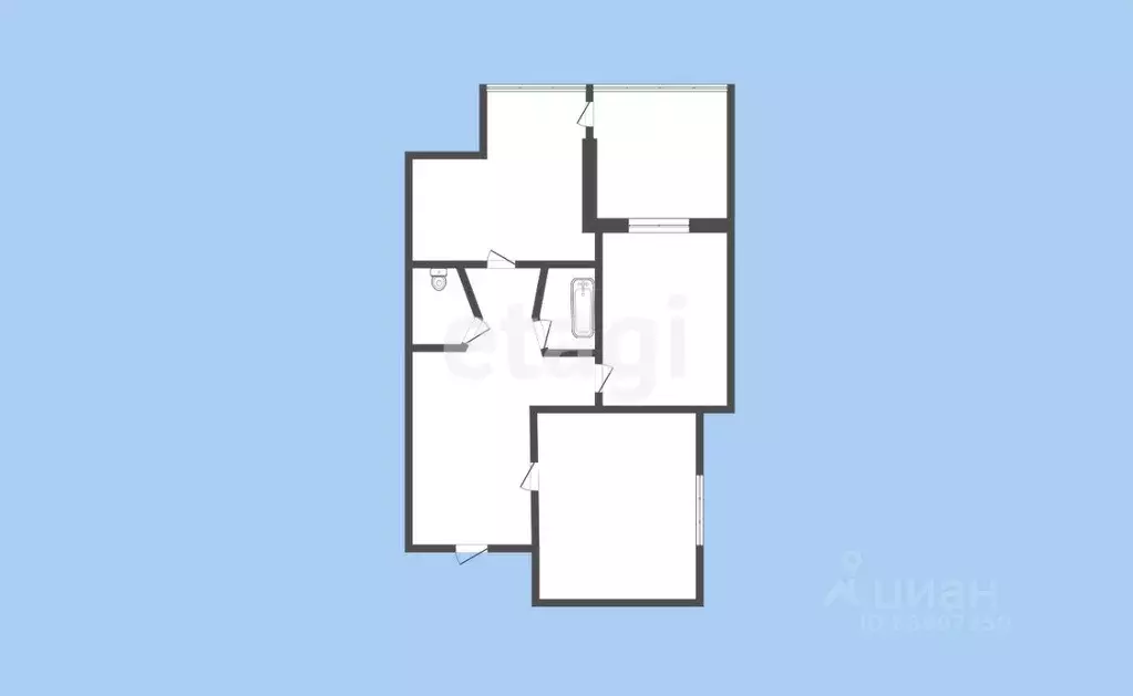 3-к кв. Карачаево-Черкесия, Черкесск ул. Космонавтов, 46 (62.3 м) - Фото 1