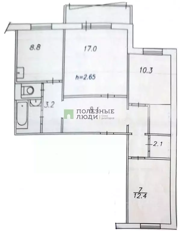 3-к кв. Красноярский край, Красноярск 9 Мая ул., 7 (70.7 м) - Фото 1