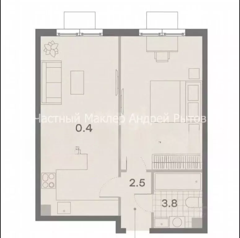 1-комнатная квартира: Москва, улица Красного Маяка, 26к4 (42.7 м) - Фото 1