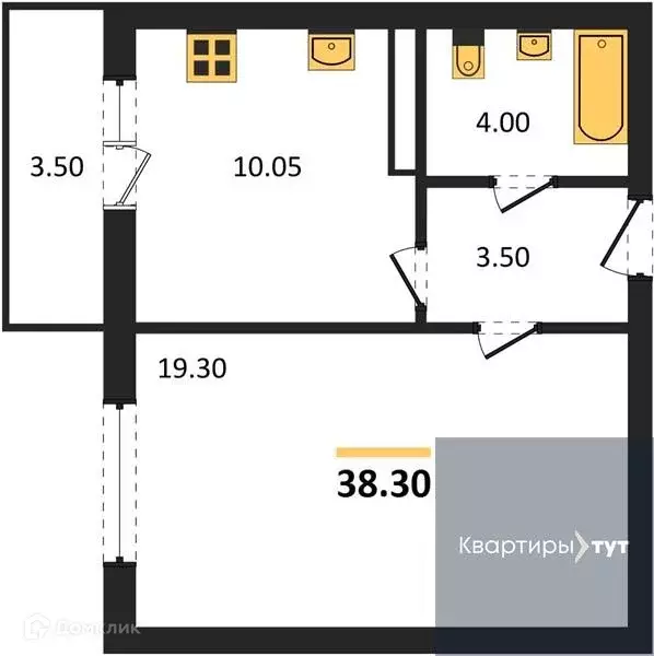 Продаётся 1-к квартира, 38.3 м - Фото 0