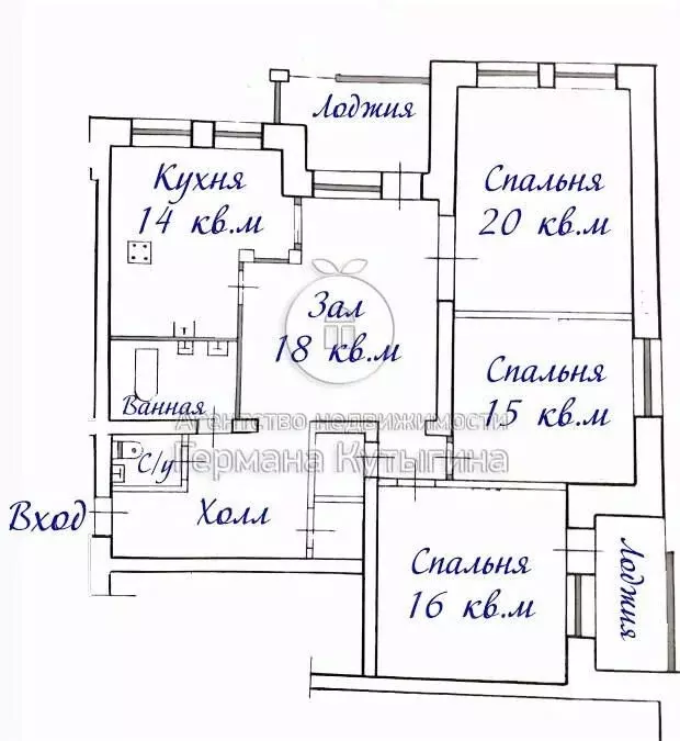 4-к кв. Волгоградская область, Волгоград Ангарская ул., 69/2 (107.0 м) - Фото 1