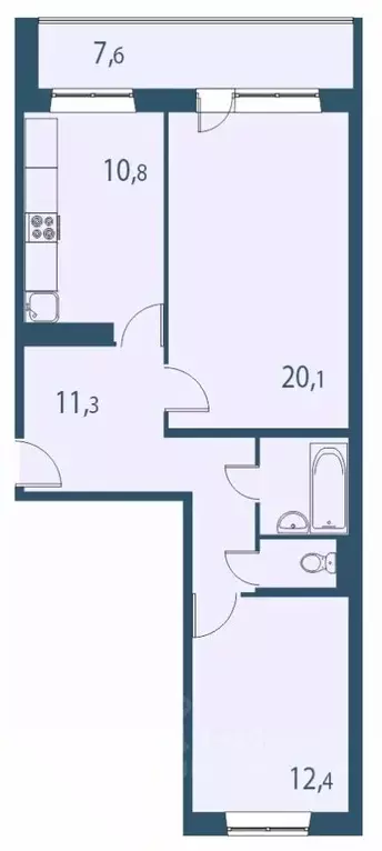 2-к кв. Новосибирская область, Новосибирск Междуреченская ул., 9/2 ... - Фото 0
