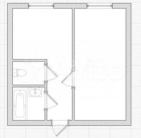 1-к. квартира, 31,8 м, 1/4 эт. - Фото 0