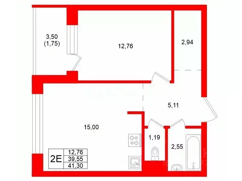 1-к кв. Санкт-Петербург Лиговский просп., 271 (39.6 м) - Фото 2