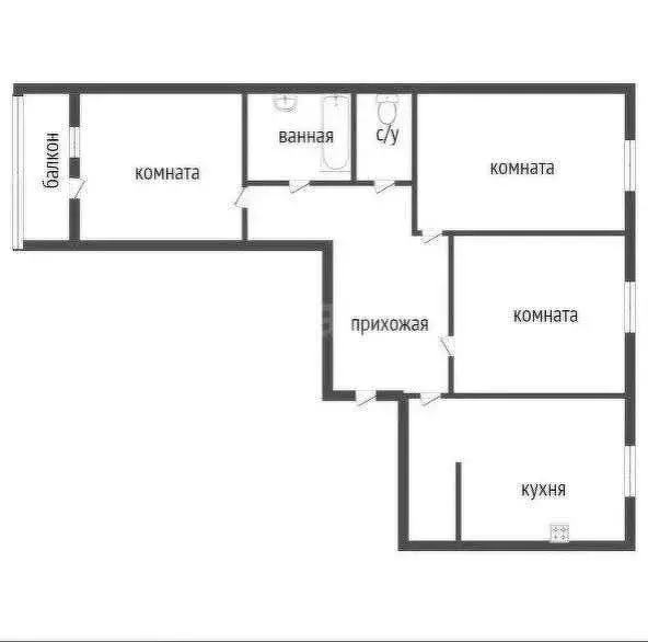 3-комнатная квартира: Курган, улица Аргентовского, 40 (62.1 м) - Фото 1