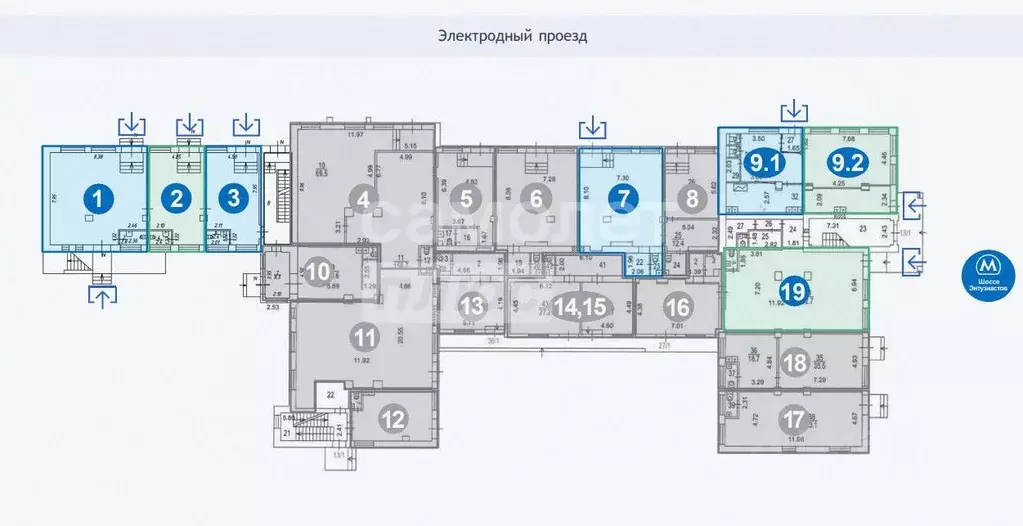 Помещение свободного назначения в Москва Электродный проезд, 16 (66 м) - Фото 2