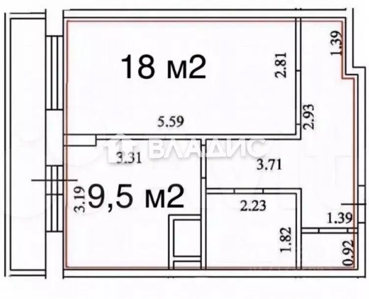 1-к кв. Воронежская область, Воронеж бул. Олимпийский, 6 (41.0 м) - Фото 2