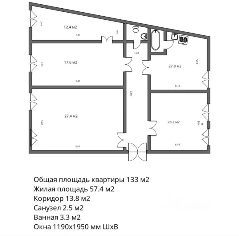 4-к кв. Санкт-Петербург наб. Реки Мойки, 82 (133.0 м) - Фото 2