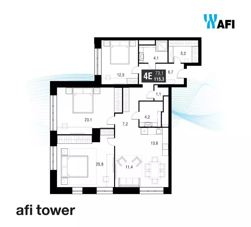 4-комнатная квартира: Москва, проезд Серебрякова, 11к2 (115.2 м) - Фото 1