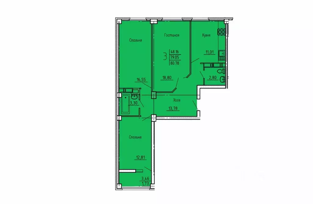 3-к кв. Пензенская область, Пенза Арбековская Застава жилой комплекс ... - Фото 1