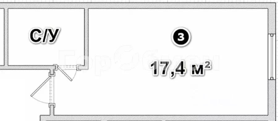 Студия Москва Новороссийская ул., 24К2 (17.5 м) - Фото 1