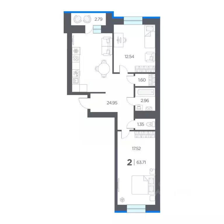 2-к кв. Рязанская область, Рязанский район, Дядьковское с/пос, с. ... - Фото 1
