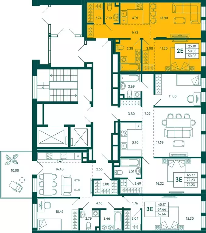 1-к кв. Башкортостан, Уфа Зеленая Роща жилрайон, Терле Парк жилой ... - Фото 2