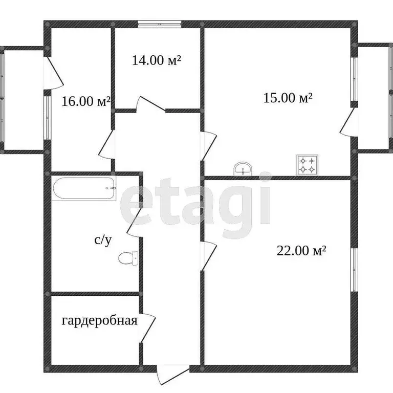 3-комнатная квартира: Кострома, микрорайон Паново, 11Б (82.7 м) - Фото 0