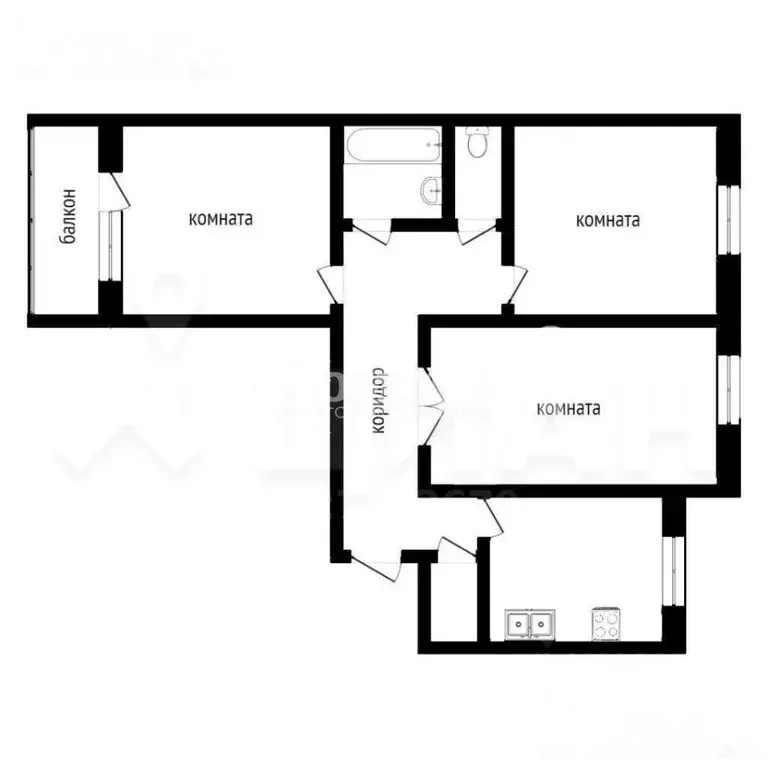 3-к кв. Ленинградская область, Ломоносовский район, Горбунковское ... - Фото 2