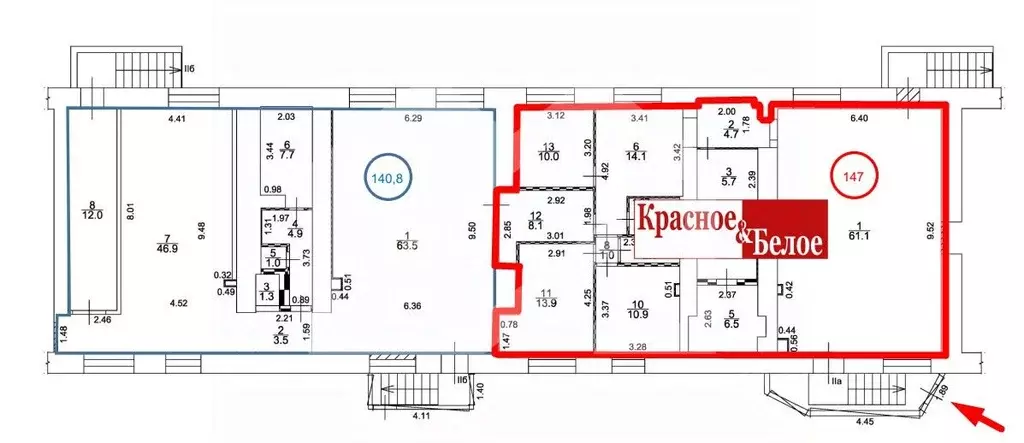 Помещение свободного назначения в Москва Шмитовский проезд, 1 (147 м) - Фото 2