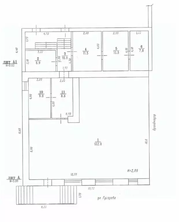Торговая площадь в Омская область, Омск ул. Гусарова, 45 (168 м) - Фото 2