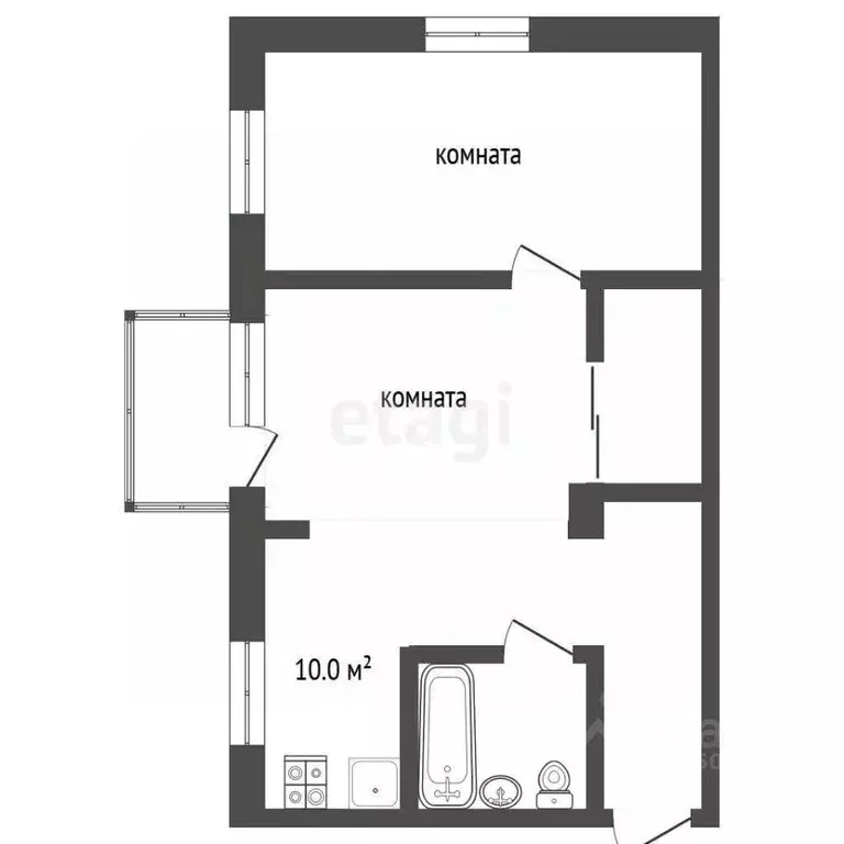 2-к кв. Самарская область, Самара ул. Гагарина, 120 (53.1 м) - Фото 1