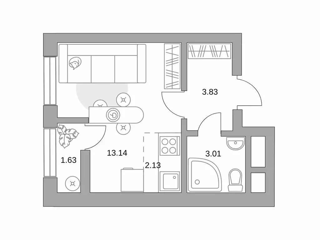 Квартира-студия: Балашиха, улица Яганова, 7 (23.74 м) - Фото 0