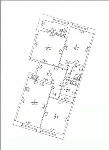 3-к кв. Санкт-Петербург ул. Челюскина, 10 (86.0 м) - Фото 2