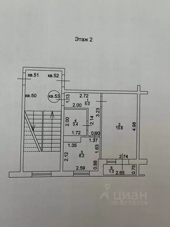 1-к кв. Татарстан, Чистополь ул. Полющенкова (28.2 м) - Фото 1